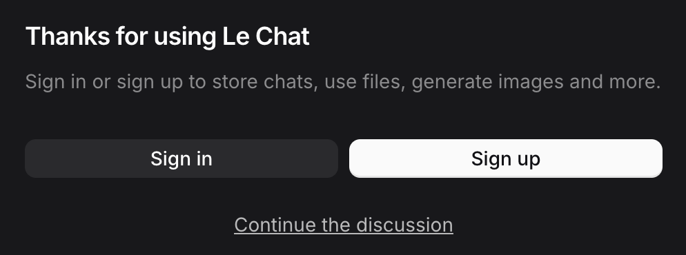 le chat login wall